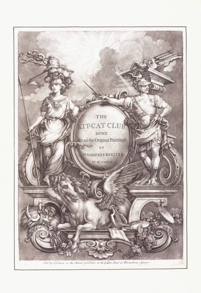 Kit-Cat Club lavet ud fra de originale malerier af Sir af Godfrey (after) Kneller