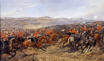 Angrebet af den tunge brigade i slaget ved Balaclava, 25. oktober 1854, 1897 af Godfrey Douglas Giles