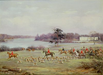 South Cheshire Hunt i Combermere Park, 1904 af Godfrey Douglas Giles