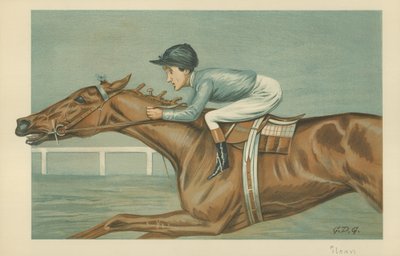 Tod Sloan, En amerikansk jockey, 25. maj 1899, Vanity Fair-tegneserie af Godfrey Douglas Giles