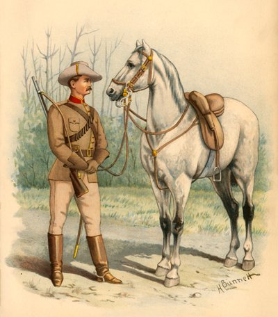 Victorianske monterede rifler, 1890. af Godfrey Douglas Giles