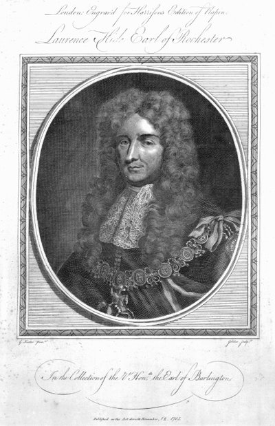Laurence Hyde, 1st Earl of Rochester, graveret af John Goldar, 1785 af Godfrey Kneller