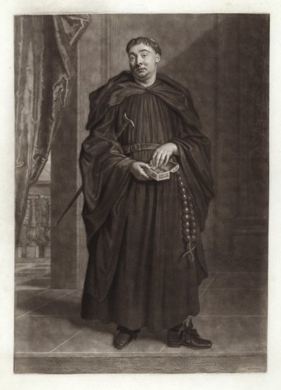 Portræt af Anthony Leigh som Fader Dominic i The Spanish Friar af Godfrey Kneller