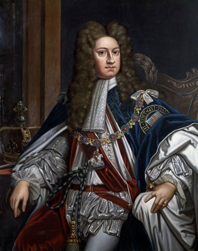 Portræt af George I, konge af Storbritannien (1660-1727) af Godfrey Kneller