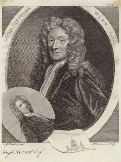 Sir Christopher Wren og Hugh Howard af Godfrey Kneller