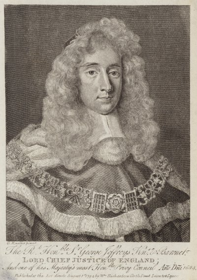 Sir George Jeffreys, walisisk dommer af Godfrey Kneller