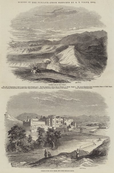Scener i Punjaub af Godfrey Thomas Vigne