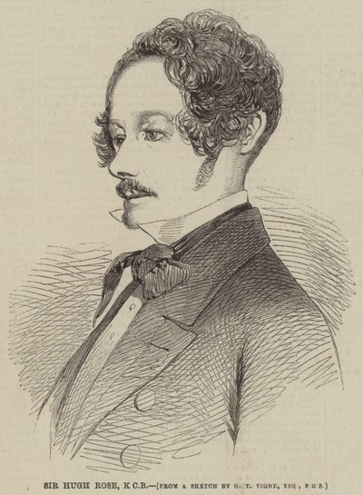 Sir Hugh Rose, KCB af Godfrey Thomas Vigne