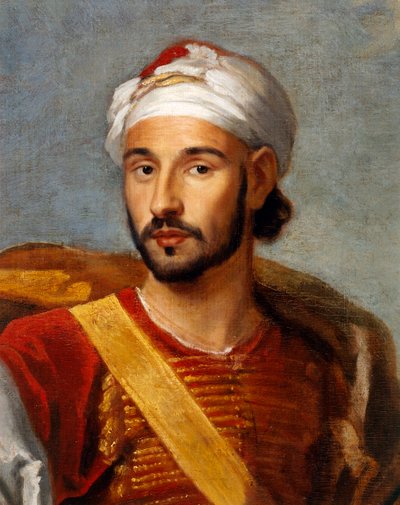 Detalje, Muhammad Ohadu, den marokkanske ambassadør af Godfrey and Wyck Jan (1640 1700) Kneller