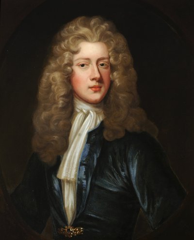 Portræt af en gentleman af Godfrey circle of Kneller