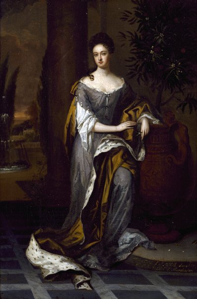Portræt af en dame uden dato af Godfrey studio of Kneller