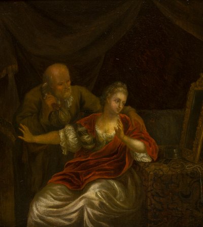 An Offer Rejected, ca. 1663-1706 (olie på lærred) af Godfried (after) Schalken or Schalcken
