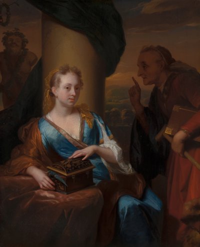 Lektionen i kyskhed af Godfried Schalcken