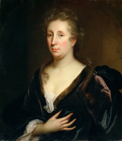 Portræt af kunstneren Rachel Ruysch af Godfried Schalcken