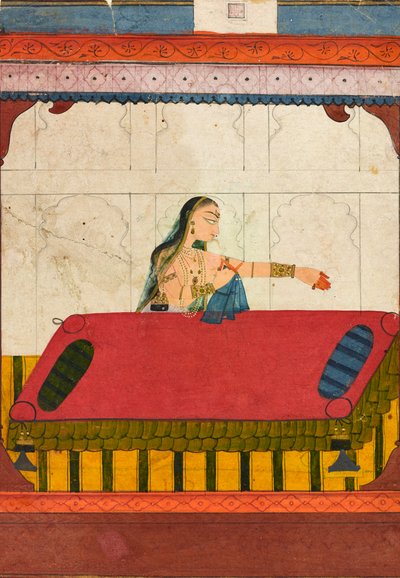 En forladt elsker, fragment fra en Rasamanjari, ca. 1710-ca. 1715. af Golu