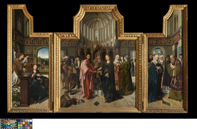 The Colibrant Triptych, ca. 1517 (olie på panel) af Goossen van der (1465 c.1538) Weyden