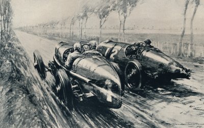 Racing til Grand Prix, Strasbourg 1922, 1937 af Gordon Crosby
