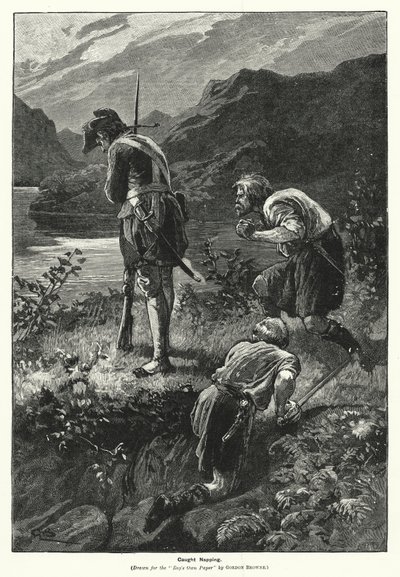 Fanget lur (gravering) af Gordon Frederick (after) Browne