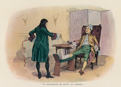 Illustration til Henry Esmonds historie af Thackeray (farve litho) af Gordon Frederick (after) Browne
