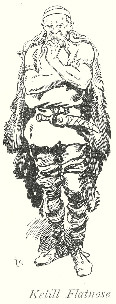 Ketill Flatnose (litografi) af Gordon Frederick (after) Browne