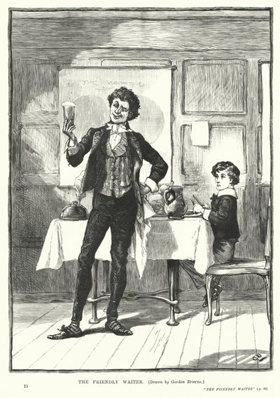 Den venlige tjener (gravering) af Gordon Frederick (after) Browne