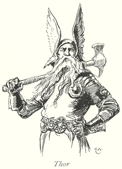 Thor (litografi) af Gordon Frederick (after) Browne