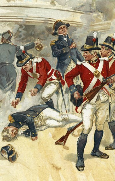 Admiral Lord Nelson blev dødeligt såret i slaget ved Trafalgar af Gordon Frederick Browne