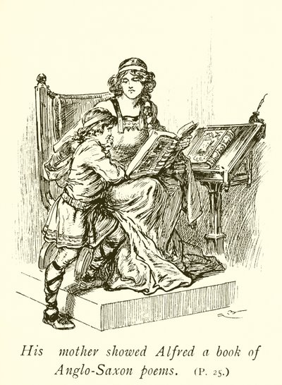 Alfred bliver lært at læse af Gordon Frederick Browne