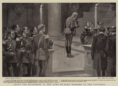 Grev von Waldersee ved kong Humberts grav i Pantheon af Gordon Frederick Browne