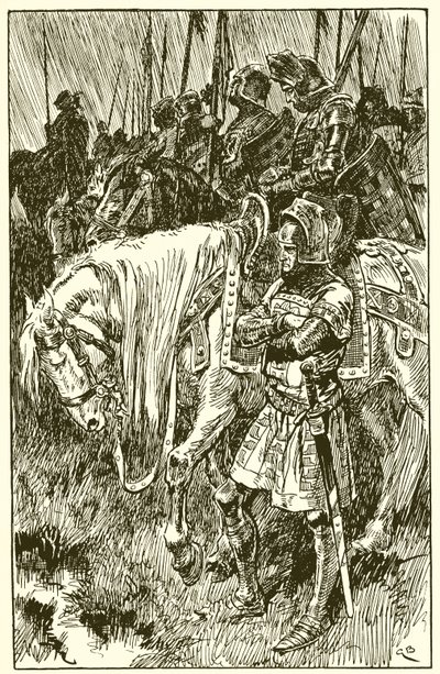 Englændere venter på morgenen ved slaget ved Agincourt af Gordon Frederick Browne