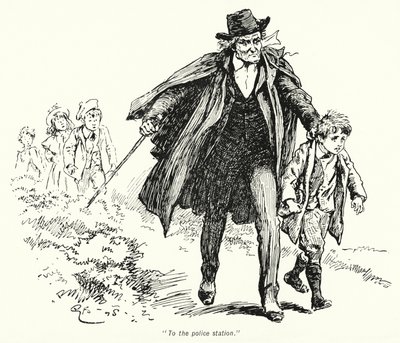 Illustration til The Story of the Treasure Seekers af E Nesbit (litho) af Gordon Frederick Browne
