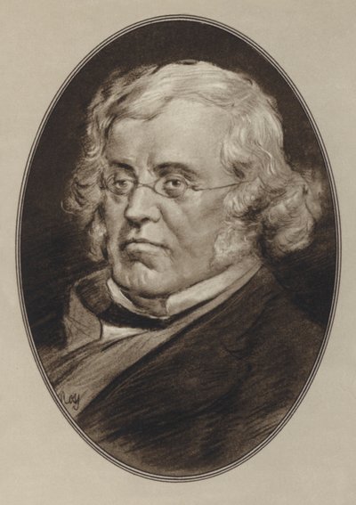 William Makepeace Thackeray (litho) af Gordon Ross