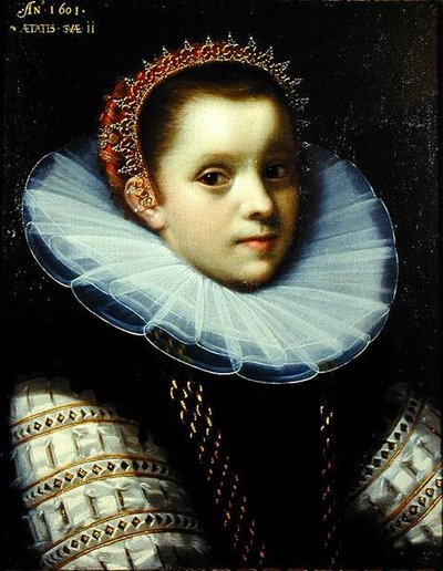 Portræt af en ung pige iført en ruff af Gortzius Geldorp