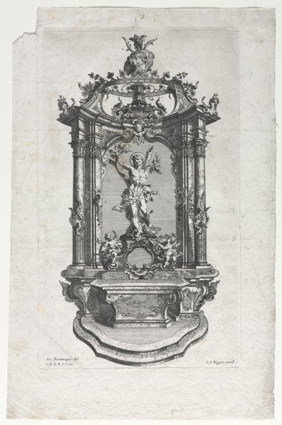Model til alter for træskærere af Gottfried Bernhard Götz