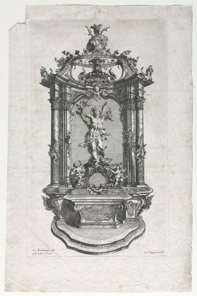 Model til alter for træskærere. af Gottfried Bernhard Götz