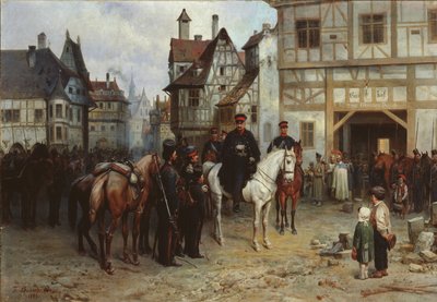General Blücher med kosakkerne i Bautzen, 1885 af Gottfried Willewalde