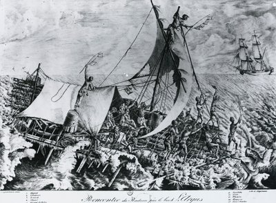 Forlis af Fregat Medusa (2. juli af Gottfried or Godefroy Engelmann