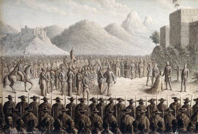 Henrettelsen af kejser Maximilian, 1867 af Gottlob Jungman