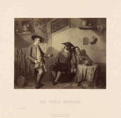"De tre drikkere" af L. Somers af Goupil and Cie.