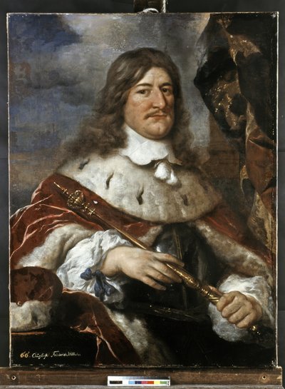 FRIEDRICH WILHELM I af Brandenburg "Der Grosse Kurfust" (Den store kurfyrste) 1620-1688. D... (olie på lærred) af Govaert Flinck
