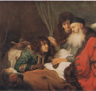 Isaac velsigner Jacob, Bibbys Annual, 1916-17 af Govaert Flinck