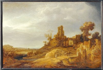 Landskab ved broen ... af Govaert Flinck