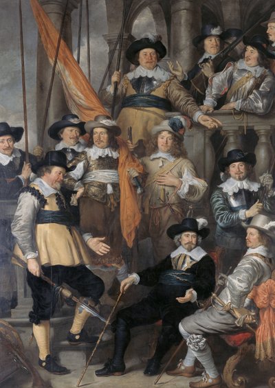 Hollandsk: Schutters van Wijk XVIII under kaptajn Albert Bas og løjtnant Lucas Conijn Kompagniet med kaptajn Albert Bas og løjtnant Lucas Conijn af Govert Flinck