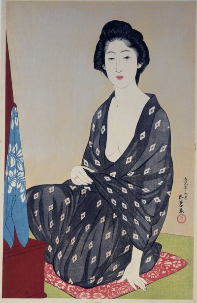 Natsugoromo no onna (Kvinde i sommerdragt) af Goyo Hashiguchi