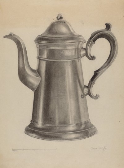 Kaffekande af tin af Grace Halpin
