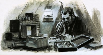 Alexander Humboldt var en opdagelsesrejsende med stor rigdom (gouache på papir) af Graham Coton