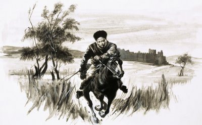 Broder John på en fyrig mongolsk hest af Graham Coton