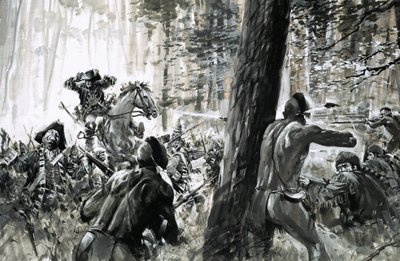 I 1765 blev general Edward Braddock overfaldet af franske soldater og vilde canadiske indianere. af Graham Coton