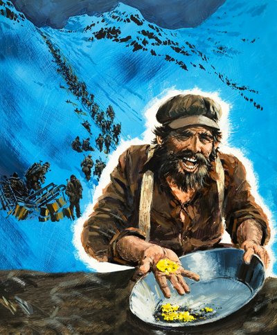 Panorering efter guld under Klondike-guldfeberen af Graham Coton