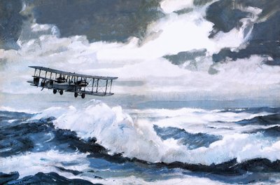 Vickers Vimy foretager sin rekordstore transatlantiske flyvning af Graham Coton